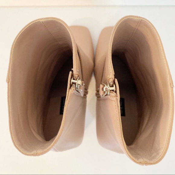 Nine West Quitit Light Natural Pearl Trim Ankle Boots - 9 - Picture 12 of 16